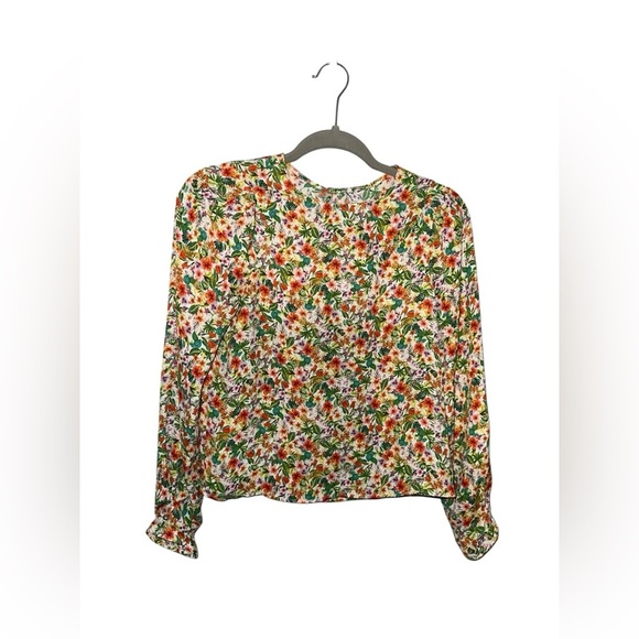 H&M Long Sleeve Floral Blouse Size Small - Picture 3 of 8